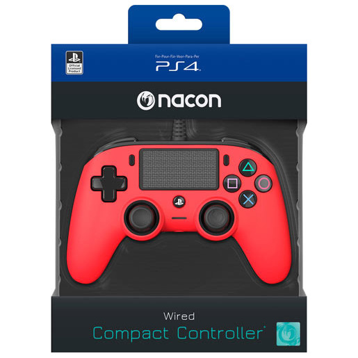 NACON PS4OFCPADRED periferica di gioco Rosso USB Gamepad Analogico/Digitale PC, PlayStation 4