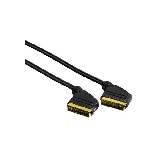 Image of Hama Cavo Scart M/Scart M, 1,5 metri, 21 poli, connettori dorati, sfuso (25pzz.)