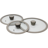 Pedrini coperchio in vetro con guarnizione in silicone, 24 cm-image