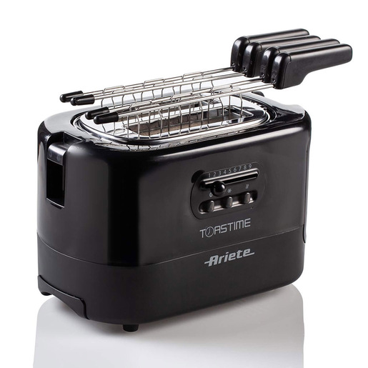 Image of Ariete 159 Toastime - Tostapane con Pinze per 2 fette di pane - 9 Gradi di Doratura - 700 Watt - Nero