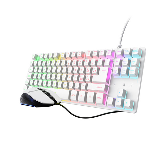 Trust GXT 798W tastiera Mouse incluso Gaming USB QZERTY Italiano Bianco