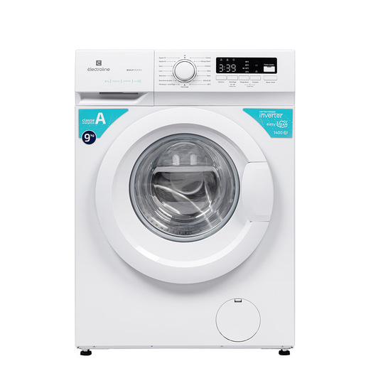 Image of Electroline WRTMDWM9ABLDCWH lavatrice Caricamento frontale 9kg 1400 Giri/min Bianco Funzione vapore
