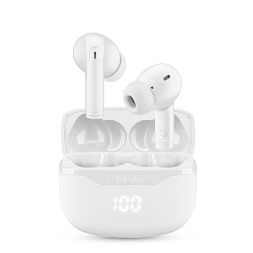 Cellularline Key Auricolari TWS Bluetooth custodia di ricarica e display led