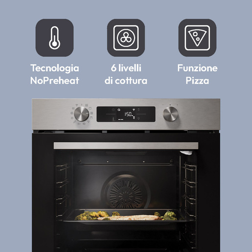 Candy CA6 NP5B3HTX1 78 L Nero, Acciaio inox