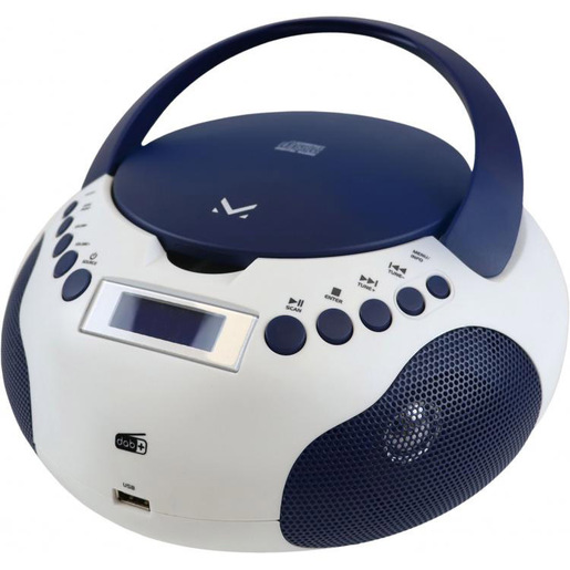 Image of New Majestic AH 265 DAB WB Digitale DAB, DAB+, FM, PLL Blu, Bianco Riproduzione MP3