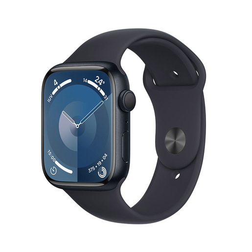 Image of Apple Watch Series 9 GPS Cassa 45mm in Alluminio Mezzanotte con Cintur