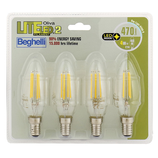 Image of Beghelli Oliva Liteled.2 BLISTER pack 4x