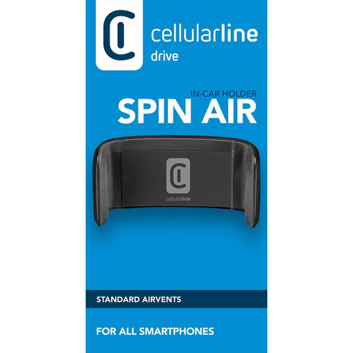 Image of Cellularline Spin Air Supporto smartphone da auto compatibile con bocchette di aerazione standard