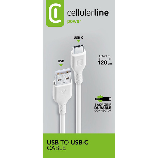 Image of Cellularline Power Cable 120cm - USB-C Cavo USB-C per ricarica e trasferimento dati