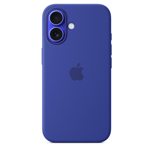 Image of Apple Custodia MagSafe in silicone per iPhone 16 - Blu oltremare