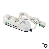 Ioplee 49112-4077A Prolunghe E Multiple 1,5 M 6 Presa(E) Ac Interno Bianco-image