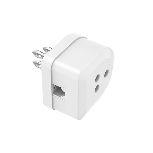 Image of Hama Adattatore telefonico spina tripolare / presa tripolare e presa jack 6p4c