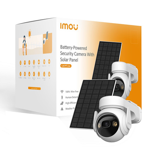 Image of Imou Cell PT Lite Kit - Telecamera da Esterno a batteria con risoluzione 2K (3MP), Rilevamento Movimento/Umano, Visione Notturna a Colori, Audio Bidirezi