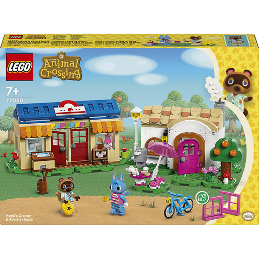 Image of LEGO Animal Crossing 77050 Bottega di Nook e casa di Grinfia, Giochi Creativi per Bambini 7+ con Negozio e Casa Giocattolo