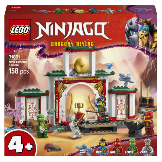 Image of LEGO NINJAGO 71831 Tempio dello Spinjitzu Ninja - Set Giocattolo con 4 Minifigure, Drago, Armi e Accessori, Giochi Bambini 4+