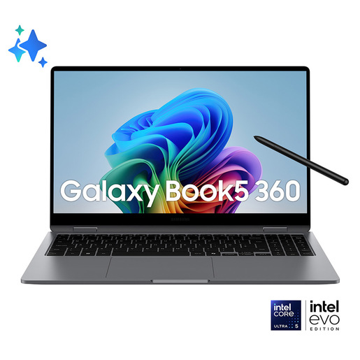 Samsung Galaxy Book5 360 Copilot+ PC Intel Core Ultra 5 226V Ibrido (2 in 1) 39,6 cm (15.6'') Touch screen Full HD 16 GB LPDDR5x-SDRAM 512 GB SSD Wi-Fi 7