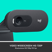 Logitech C505 Webcam Hd - Videocamera Usb Esterna 720P Hd Per Desktop O Laptop Con Microfono A Lunga Portata, Compatibile Con Pc O Mac-image