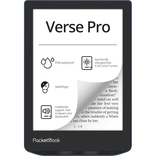 Image of PocketBook Verse Pro lettore e-book Touch screen 16 GB Wi-Fi Nero, Blu