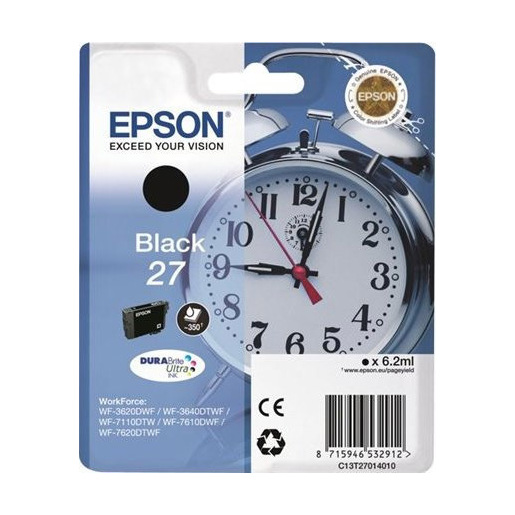 Image of Epson Alarm clock 27 DURABrite Ultra cartuccia d'inchiostro 1 pz Originale Nero
