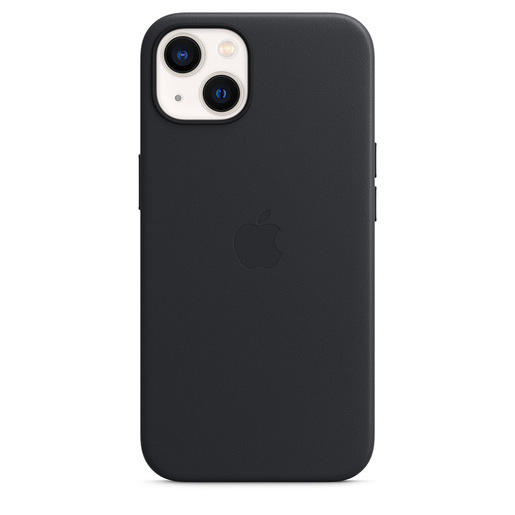 Image of Apple Custodia MagSafe in pelle per iPhone 13 - Mezzanotte