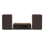 Pure Micro Hifi Classic Stereo Microsistema Audio Per La Casa 50 W Nero, Noce-image