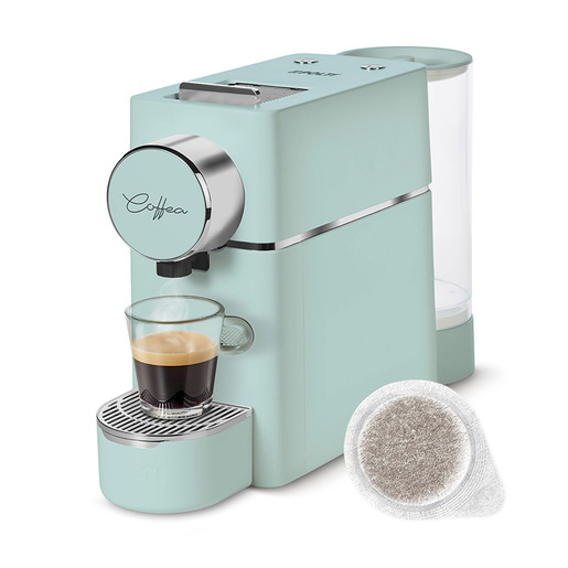 Image of Polti Coffea S18G, macchina da caffè a cialde E.S.E. da 44 m con espulsione automatica delle cialde nell'apposito cassetto, serbatoio removibile da 0,85