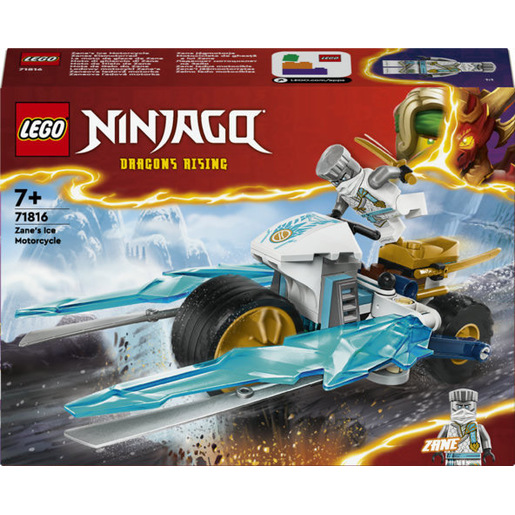Image of LEGO NINJAGO 71816 Moto di Ghiaccio di Zane, Veicolo Giocattolo da Costruire con 1 Minifigure, Gioco d'Azione per Bambini 7+