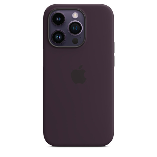 Image of Apple Custodia MagSafe in silicone per iPhone 14 Pro - Sambuco