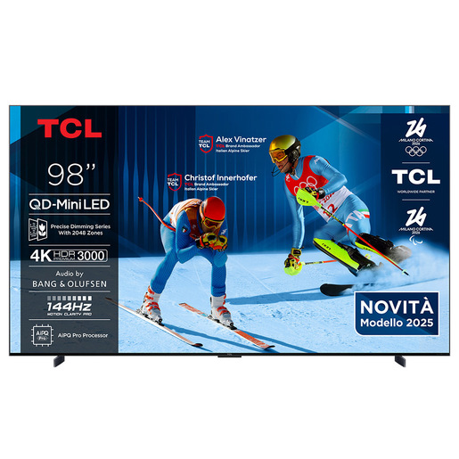 Image of TCL Serie Smart TV QD-MiniLED 4K 98'' 98C7K, 144Hz, audio B&O, Dolby Vision IQ & Atmos, Google TV
