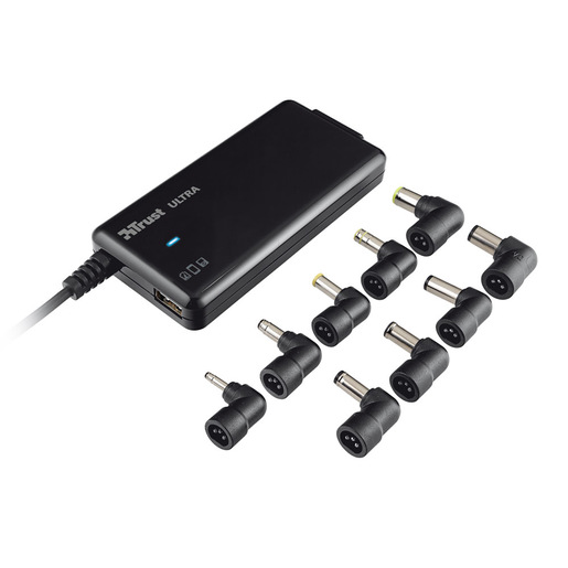 Image of Trust 70W Plug&Go Thin Laptop & Phone Charger adattatore e invertitore
