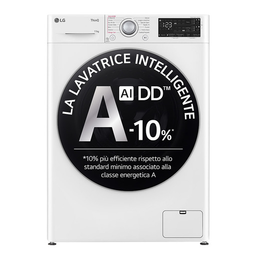 Image of LG F4R3711NSWS Lavatrice 11kg AI DD, Classe A-10%, 1400 giri, Autodosa