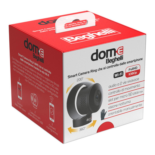 Image of Beghelli Dom-e Smart Camera Ring Telecamera di sicurezza IP Interno 1920 x 1080 Pixel Soffitto/Parete/scrivania