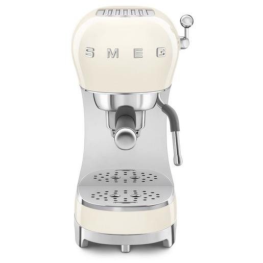 Image of Smeg Macchina da Caffè Espresso Manuale 50's Style – Panna LUCIDO – ECF02CREU