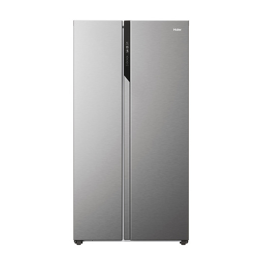 Image of Haier SBS 90 Serie 5 HSR5918DNMP frigorifero side-by-side Libera installazione 528 L D Platino, Acciaio inox