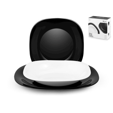 Set 4 Piatti Pasta In Vetro Nero Alabastro - Diametro 29 Cm - Lavabili In Lavastoviglie - Foto 2