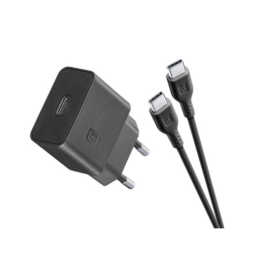 Image of Cellularline USB-C Charger Kit 15W USB-C Charger Kit 15W carica velocemente e in tutta sicurezza i device Samsung con porta USB-C compatibili con la c cod015