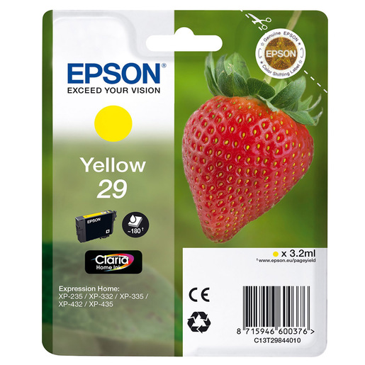 Image of Epson Strawberry 29 Y cartuccia d'inchiostro 1 pz Originale Resa standard Giallo