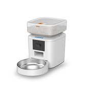 Daewoo D-QQ039-2L Distributore Di Cibo E Acqua Per Cani E Gatti Acrilonitrile Butadiene Stirene (Abs), Acciaio Inox Bianco Universale Alimentatore Aut-image