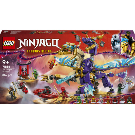 Image of LEGO NINJAGO 71836 l’Arco Dragone della Concentrazione, Giocattolo con Drago, 8 Figure e Spinner Spinjitzu, Giochi Bambini 9+