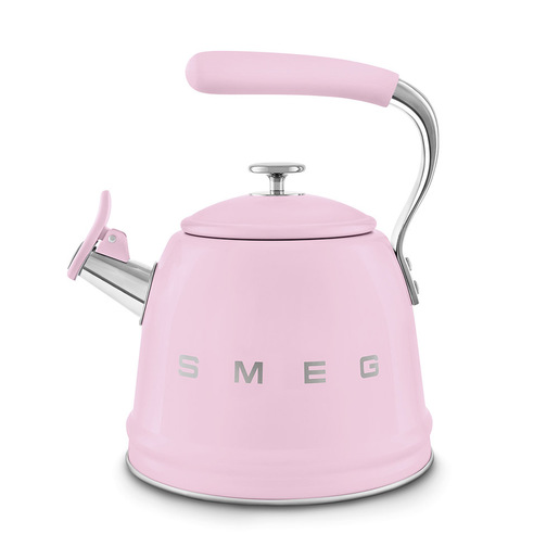 Image of Smeg Bollitore con fischio 50's Style - Rosa LUCIDO - WKF01PK