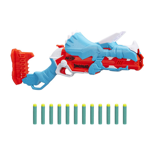 Image of Nerf DinoSquad - Tricera-blast (blaster con alloggiamento per caricame