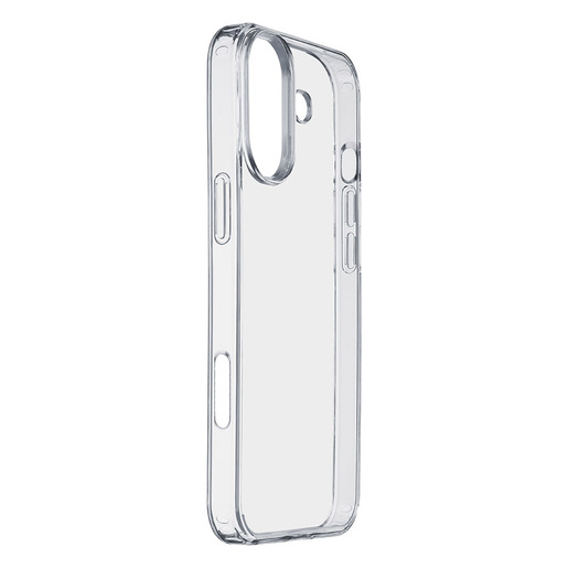 Cellularline Clear Strong - iPhone 16 Custodia rigida con bordi in gomma