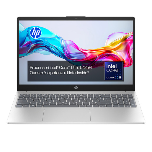 Image of HP 15-fd1005nl Intel® Core™ Ultra 5 125H Computer portatile 39,6 cm (15.6'') Full HD 16 GB DDR5-SDRAM 512 GB SSD Wi-Fi 6 (802.11ax) Windows 11 Home Arg