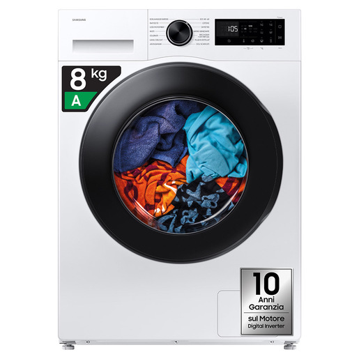 Image of Samsung WW80FG5L32AEET lavatrice Caricamento frontale 8 kg 1200 Giri/min Bianco
