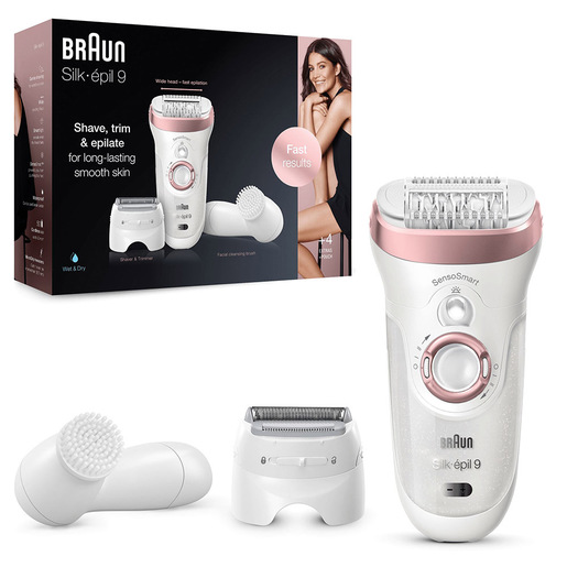 Image of Braun Silk-épil 9 9-880, Epilatore Donna Bianco/Oro Rosa Per Una Rimozione Duratura Dei Peli