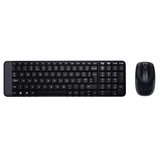 Logitech Wireless Combo MK220 tastiera Mouse incluso USB Belga Nero