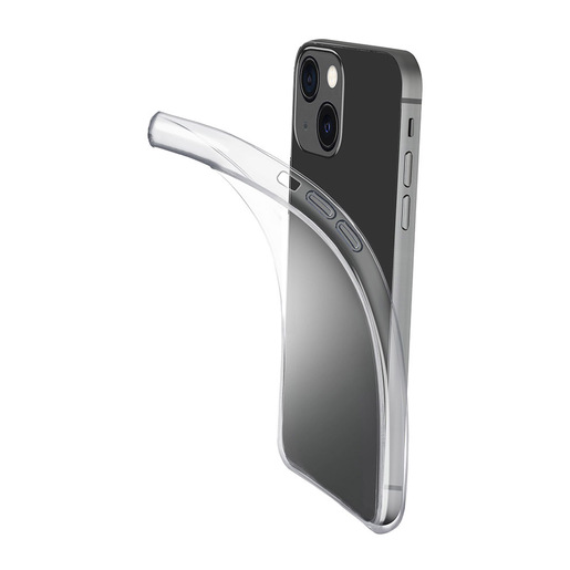 Cellularline Fine - iPhone 15 Plus Cover in gomma morbida ultra sottile e trasparente