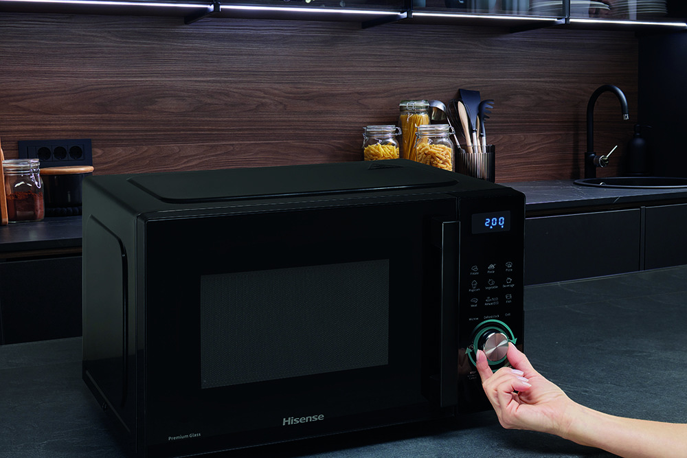 Forno A Microonde Hisense Con Grill - 29L, 10 Livelli Di Potenza, Piatto Girevole XL, Nero - Foto 9