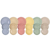 Tognana Porcellane UR17018M288 Servizio Da Tavola 18 Pz Porcellane Dure Colori Assortiti