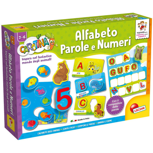 Image of Lisciani Giochi 60184 - Gioco Carotina Maxi Alfabeto Parole e Numeri